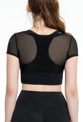 Mesh Cover Sports Bra Top