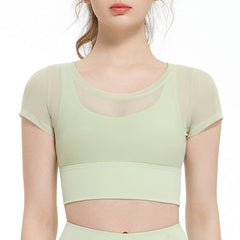 Mesh Cover Sports Bra Top