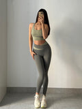 Two Toned Cross High Waist Leggings