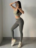 Two Toned Cross High Waist Leggings