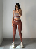 Two Toned Cross High Waist Leggings