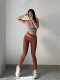 Two Toned Cross High Waist Leggings