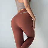 Two Toned Cross High Waist Leggings