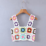 Crochet Rainbow Crop Top