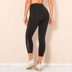 Leggings mit mittelhohem Bund und Mesh-Einsätzen 