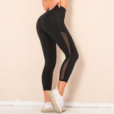 Mid Rise Mesh Paneling Leggings