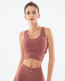 Twist Bow Tie Open Back Sports Bra Tank