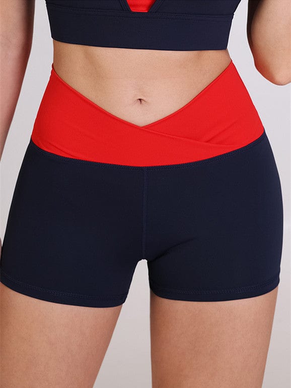 Shorts deportivos con cinturilla cruzada