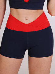 Shorts deportivos con cinturilla cruzada