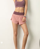 Two Toned Waistband Active Shorts