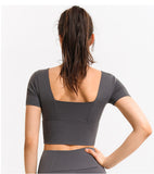 Contouring Square Neck Cropped Top