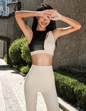 Two Toned Asymmetrical Sports Bra