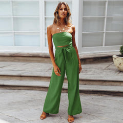 Trägerloser Jumpsuit mit Cut-Outs vorne