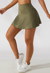 Tennis-Skort mit hohem Bund und Futter