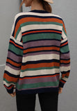 Vintage Striped Drop Shoulder Sweater
