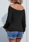 Halter Shoulder Cutout Sweater