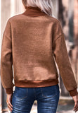 Turtleneck Patch Pocket Sweater