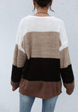Drop Shoulder Striped Oversized Sweater