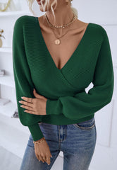 Pullover mit geripptem Strickdetail auf der Rückseite 