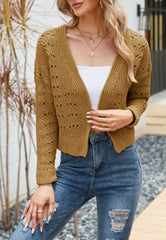 Leichte Strickjacke aus Häkelstrick 