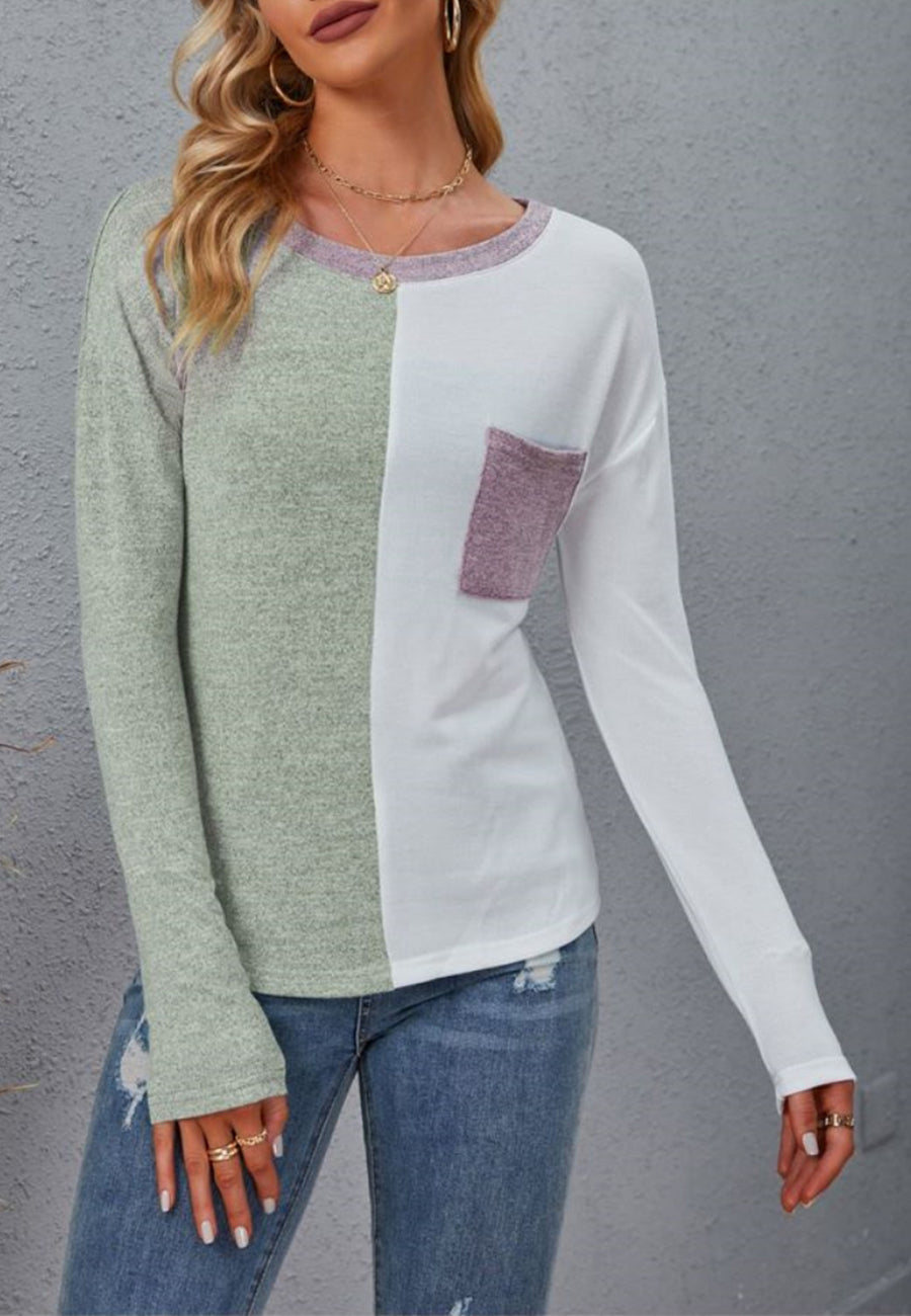 Half Color Block Sweater