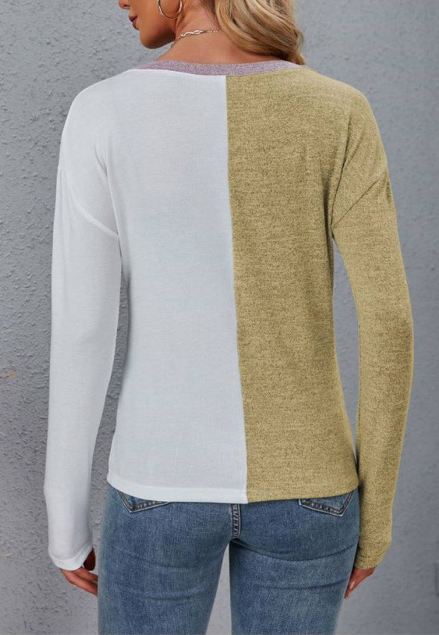 Half Color Block Sweater
