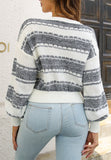 Mixed Striped Drop Shoulder Sweater