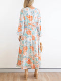 Floral Print Shirred Waist Dress