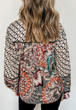 Mixed Geometric Print Blouse