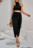 Halter Top and Wrap Skirt Coordinates