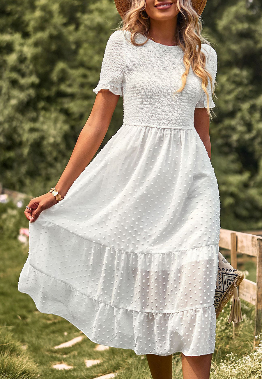 Double Textured Tiered Dress