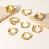 Crystal Design Gold Ring Variety