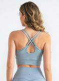 Crossing Back Straps Fitness Sports Bra