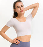 Cross Straps Short Sleeve Active Top