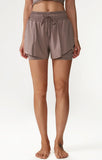 Drawstring Waist Lined Active Shorts