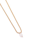 Gold Necklace with Pearl or Embossed Pendant