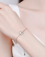 Pulsera de plata de ley 925 con triángulos entrelazados