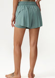 Drawstring Waist Lined Active Shorts