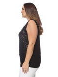 Plus Size Sleeveless Sequin Tank Top