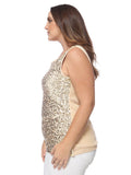 Plus Size Sleeveless Sequin Tank Top