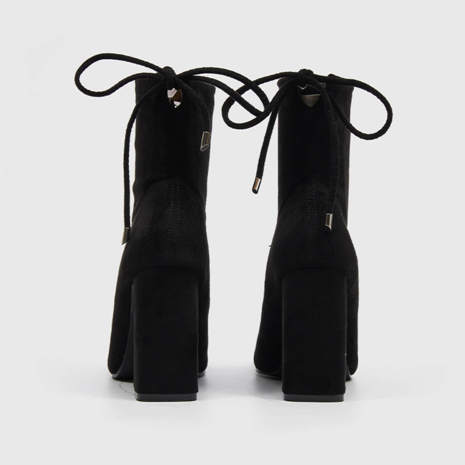 Botines de tacón de bloque sin cordones