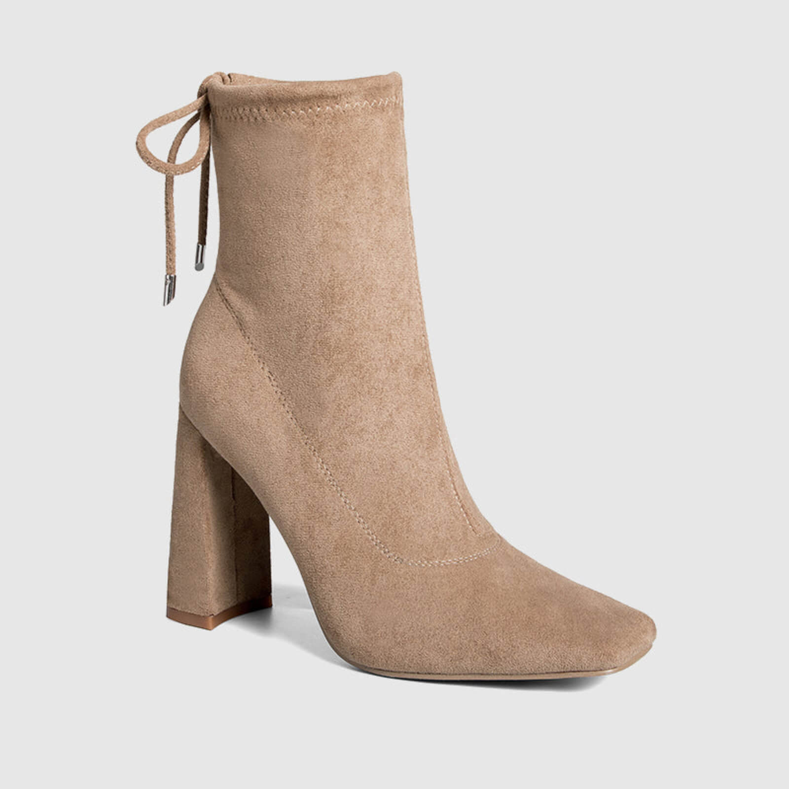 Botines de tacón de bloque sin cordones