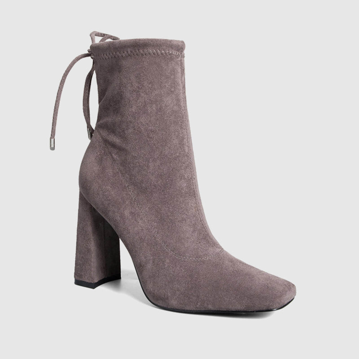 Botines de tacón de bloque sin cordones