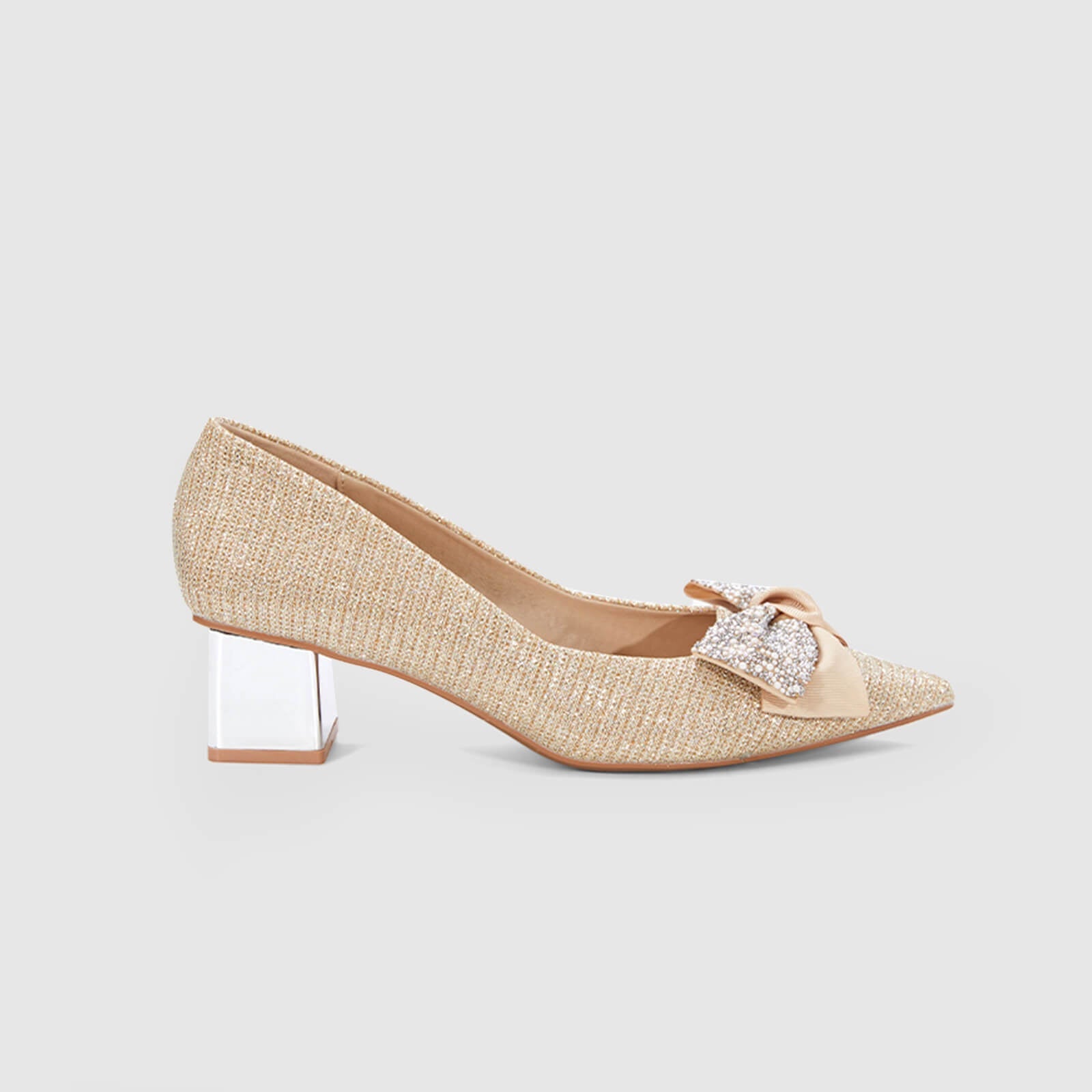 Zapatos de tacón de bloque para fiesta de noche 