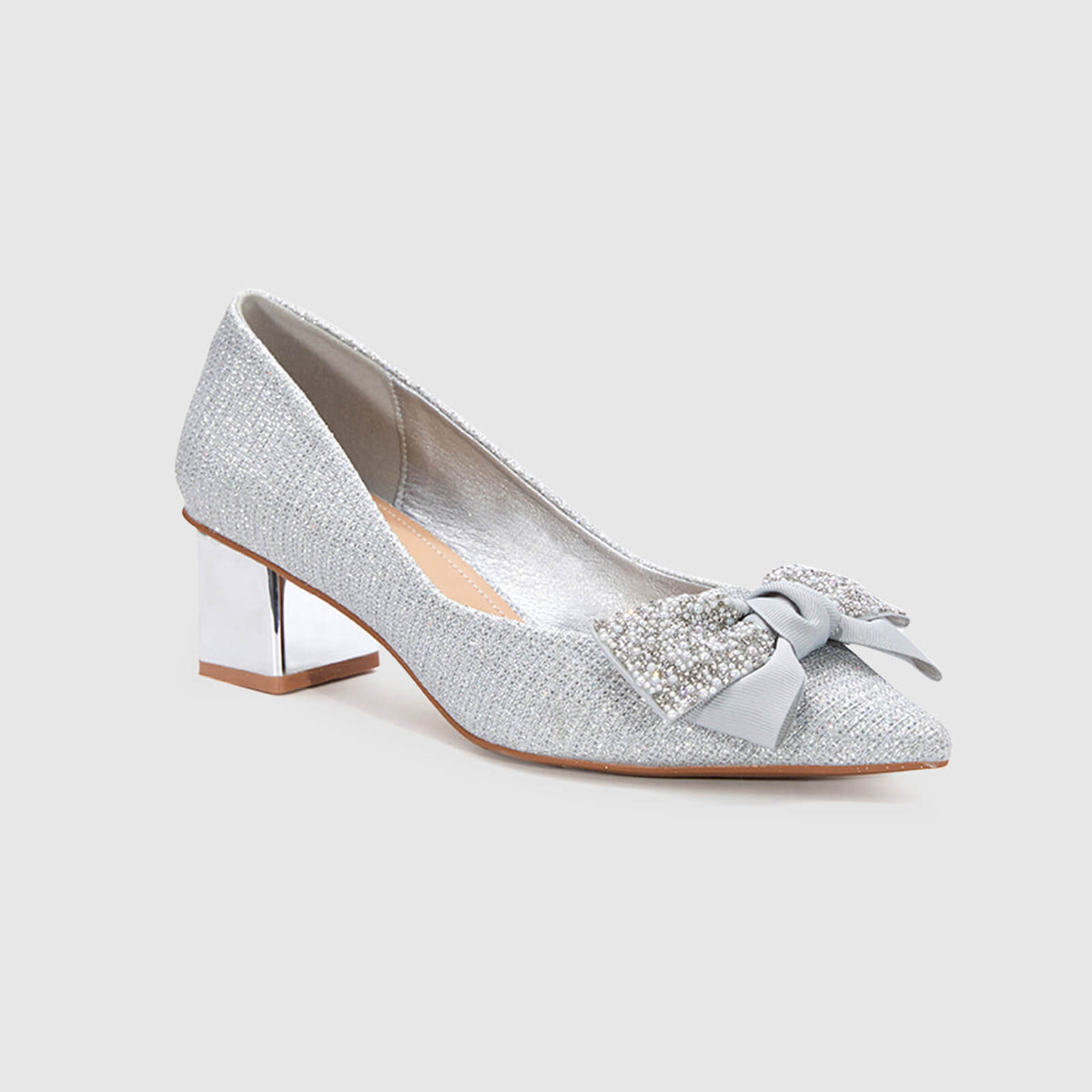 Zapatos de tacón de bloque para fiesta de noche 