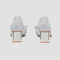 Zapatos de tacón de bloque para fiesta de noche 