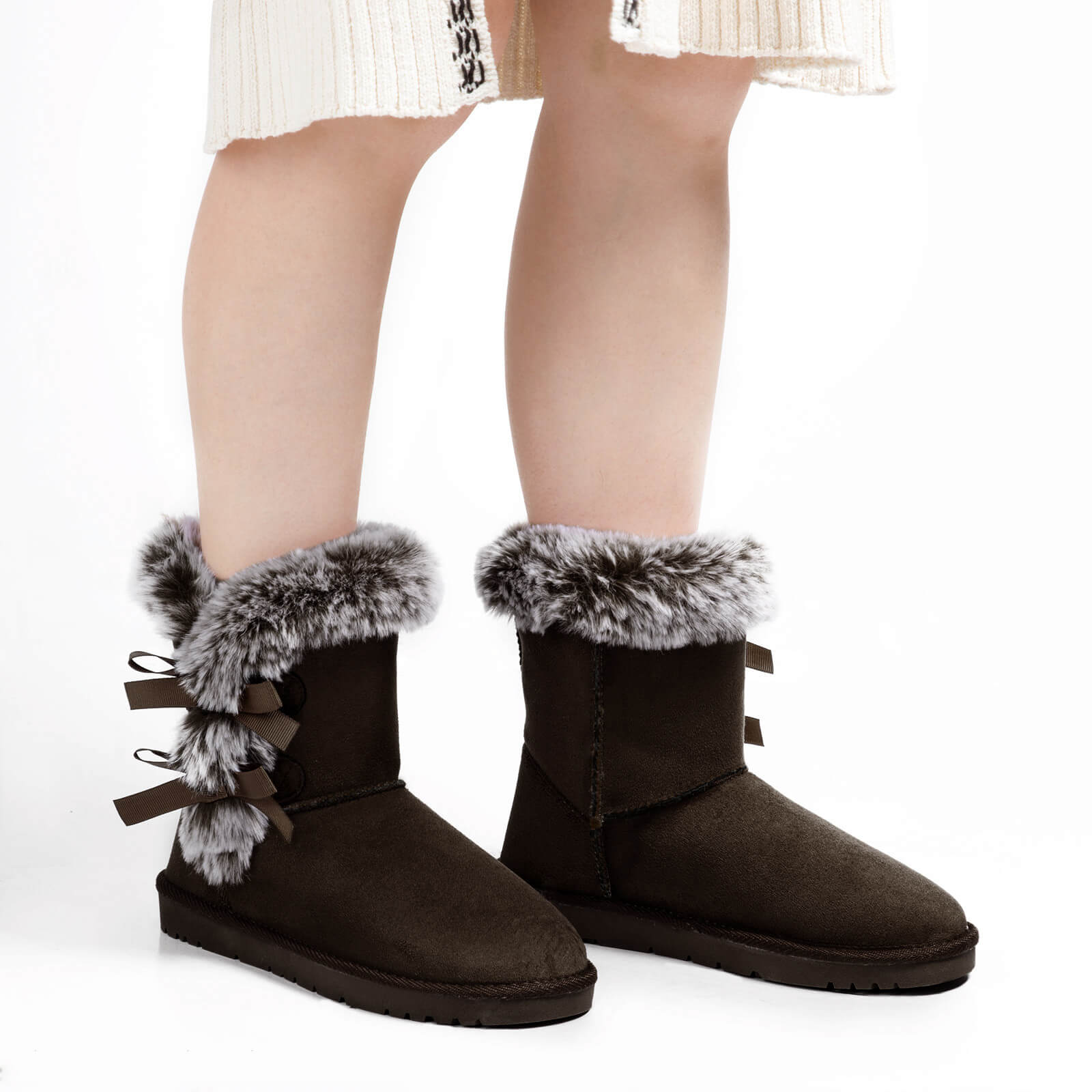 Classic Mid-tube Fur Lining Snow Boots