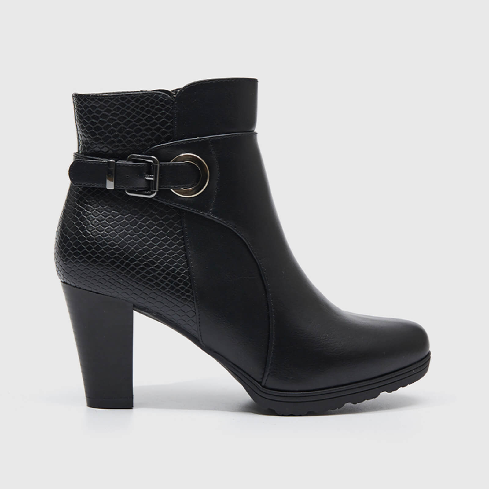Buckle Strap Ankle Boots