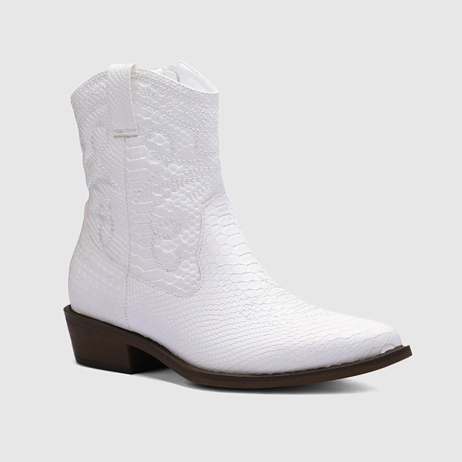 Botines de vaquero estilo western, botines de tacón bajo estilo vaquera