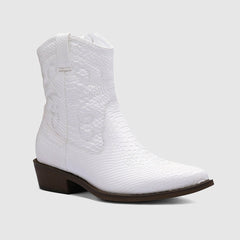 Botines de vaquero estilo western, botines de tacón bajo estilo vaquera